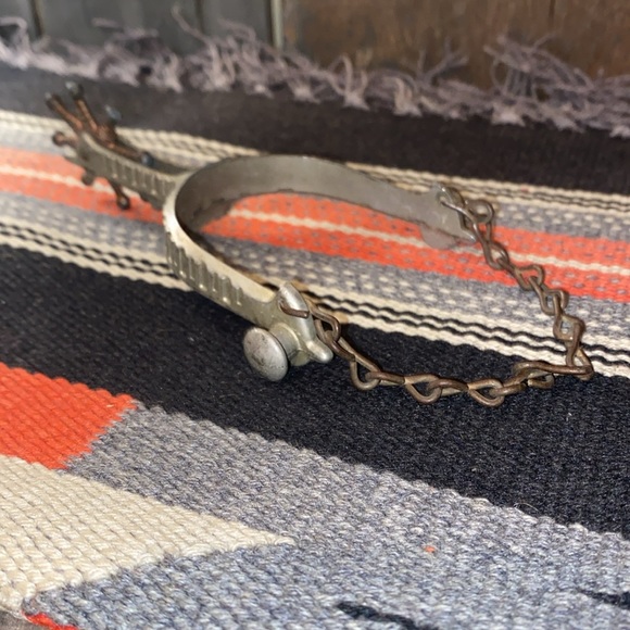 Antique Cowboy Boot Spur. 8 in. - Picture 8 of 14